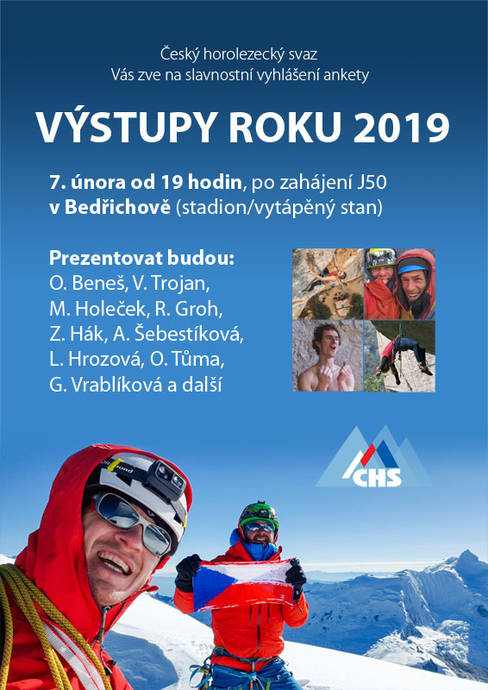 POZVÁNKA NA SLAVNOSTNÍ VYHLÁŠENÍ ANKETY VÝSTUPY ROKU 2019